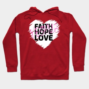 Faith Hope Love Yeshua Heart (Light) Hoodie